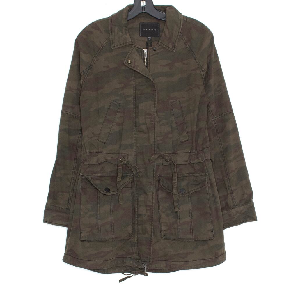 Sanctuary Jacket Camo Y2K‎ Utility Military Anorak Gorpcore Zip Army Green Small